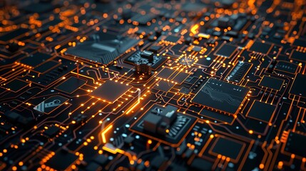 Obraz premium Digital circuitry background