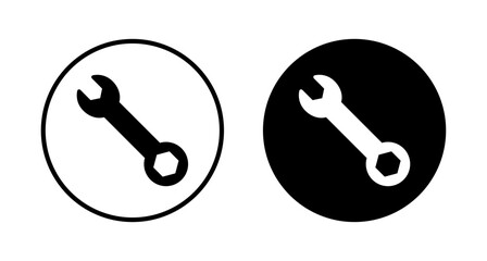 wrench icon vector isolated on white background. Wrench vector icon. Spanner symbol