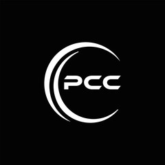 PCC logo. P C C design. White PCC letter. PCC, P C C letter logo design. P C C letter logo design in FIVE, FOUR, THREE, style. letter logo set in one artboard. P C C letter logo vector design.