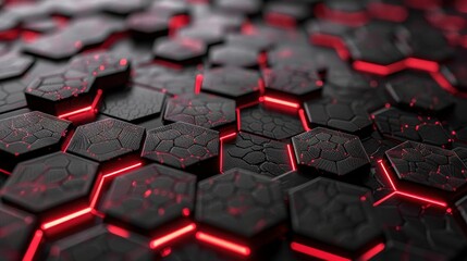 Fototapeta premium Digital hexagon pattern