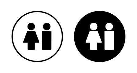 Man and woman icon vector isolated on white background. male and female symbol