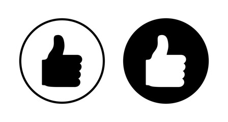 like icon vector isolated on white background. Thumbs up icon. social media icon