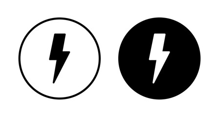 Lightning icon vector isolated on white background. Bolt icon vector. Energy and thunder electric icon