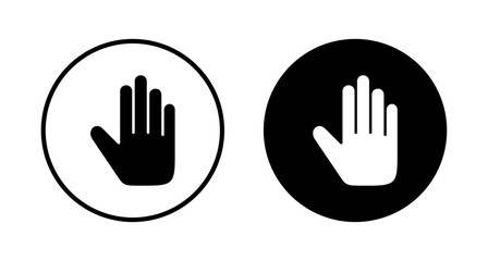 Hand icon vector isolated on white background. Hand gesture. hand stop