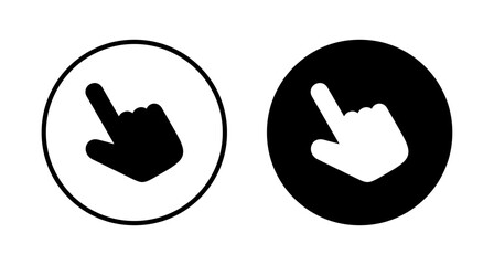 Hand cursor icon vector isolated on white background. Hand click icon. Finger pointer vector