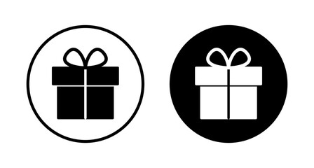 Gift icon vector isolated on white background. gift vector icon.  birthday gift