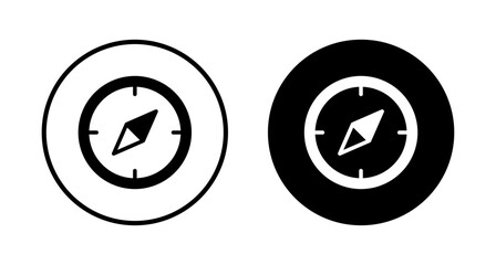 Compass icon vector isolated on white background. Compass vector icon
