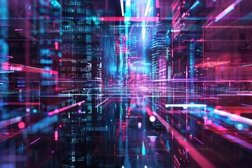 Fototapeta premium Digital tech design