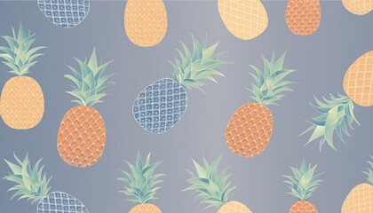 Seamless pinapple summer pattern