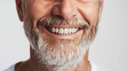 Fototapeta premium Close Up of Smiling Man With Beard