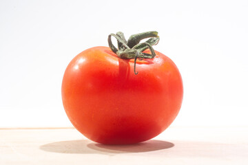 Closeup macro image of a ripe tomato