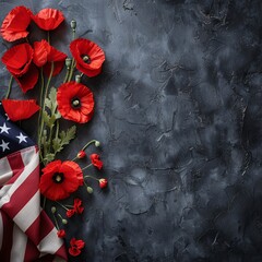 Memorial day  with poppies