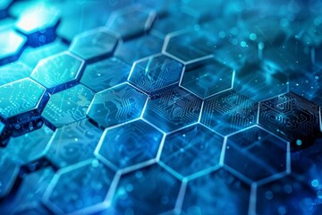 Hexagonal tech overlay