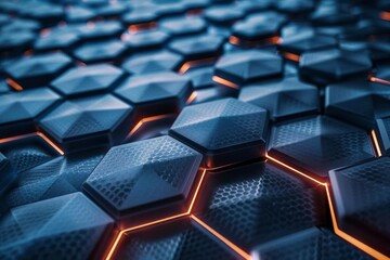 Obraz premium Hightech hexagonal pattern