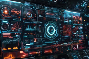 Fototapeta premium Hightech interface