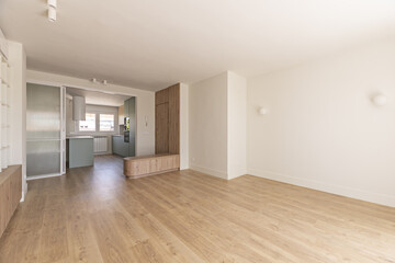 Sometimes, to take advantage of space, the kitchen and dining room are in the same place