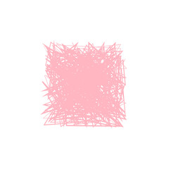 An isolated abstract grunge scribble background design element.