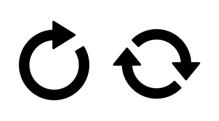 Refresh icon set. Reload icon vector. Update icon.