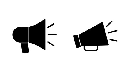 Megaphone icon set. Loudspeaker icon vector.