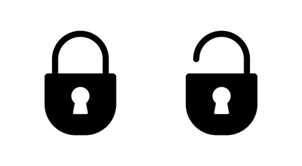 Lock icon set. Padlock icon vector. Encryption icon. Security symbol