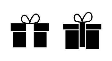 Gift icon set. gift vector icon. birthday gift