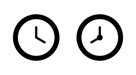 Clock icon set. Time icon vector. watch icon symbol