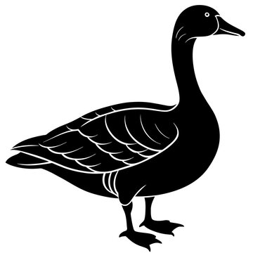 recommend clip art: goose silhouette vector illustration