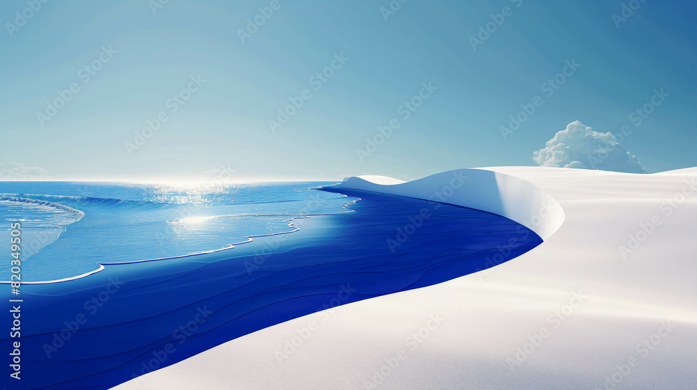 Canvas Prints White beach, minimal concept