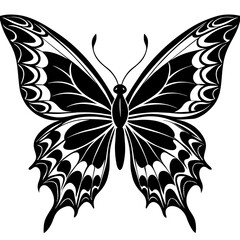 butterfly silhouette vector illustration