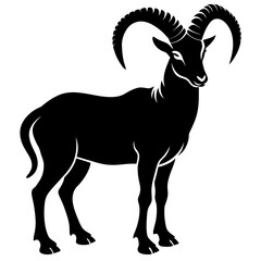 goat silhouette vector illustration