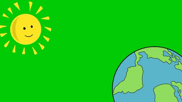 Animation of the Earth and sun due to heat being reflected back into the atmosphere.
