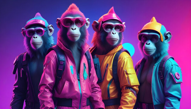 monkey annimal creative uniform 2