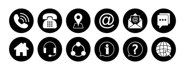 Contact us icon vector. web icon vector. business card contact information icon.