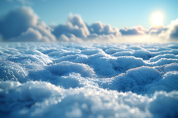 Snow Scene with Minimalistic Design