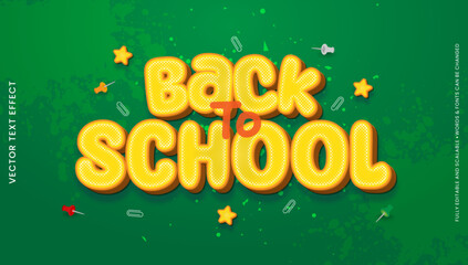 3D style back to school editable text effect