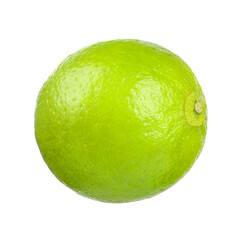 Fresh green ripe lime isolated on white
