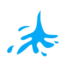 Blue water splash