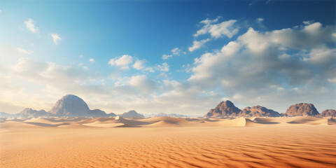 Fototapeta na wymiar Desert on a background of mountains