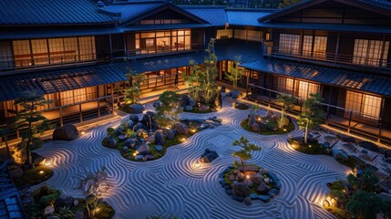 Zen Garden. A Sanctuary of Tranquil Beauty and Balance