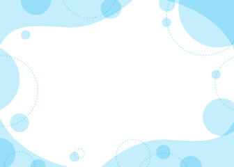 円形オブジェクトのシンプルな夏フレーム、円形模様