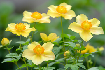 Obraz premium yellow daffodils in the garden