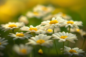 Fototapeta premium daisies in a field