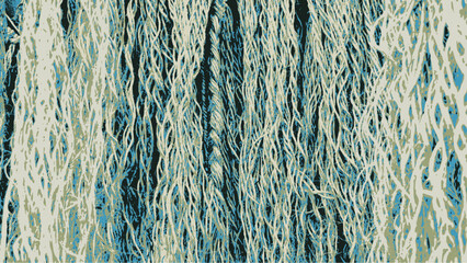 2-68c. Forest of the jungle. Tree Vines Texture Effect - Illustration © Robert Kim