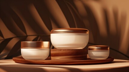 Podium Scene For Cosmetics Against A Dark Background, High Quality