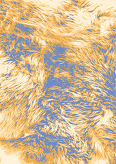 2-14c. Natural Fur, Grunge Vector Background. Overlay Texture. Abstract Halftone Vector Illustration - Vector Image