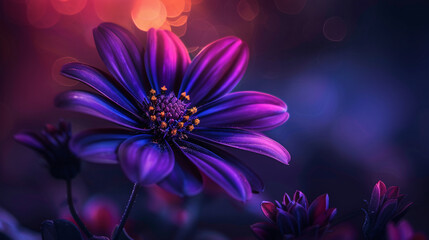 Close-up shot margriet flower amoled background.