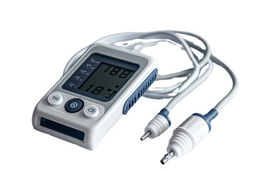 This is a medical device used to measure a patient's vital signs, such as heart rate, blood pressure, and oxygen saturation.
