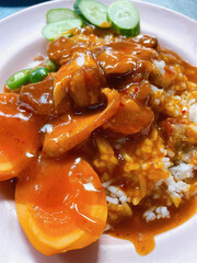 rice stir fried with pork