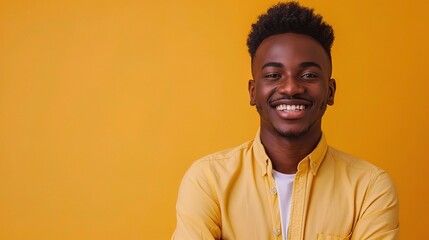 Obraz premium portrait of a young businessman, his confident smile reflecting his pride and positive mindset towards his career and entrepreneurial endeavors