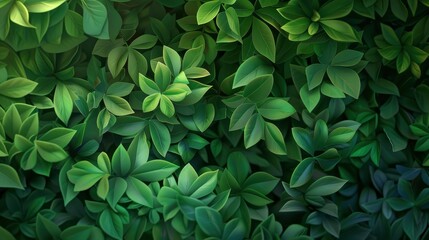 Green Plant Leaves In The Spring Season, Creating A Fresh And Rejuvenating Background, High Quality